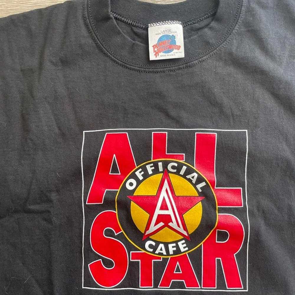 Vintage 1991 Planet Hollywood All Star Graphic Tee - image 2