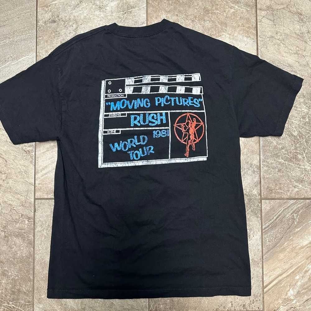 1981 Rush Moving Pictures Tour Vintage Shirt Size… - image 2