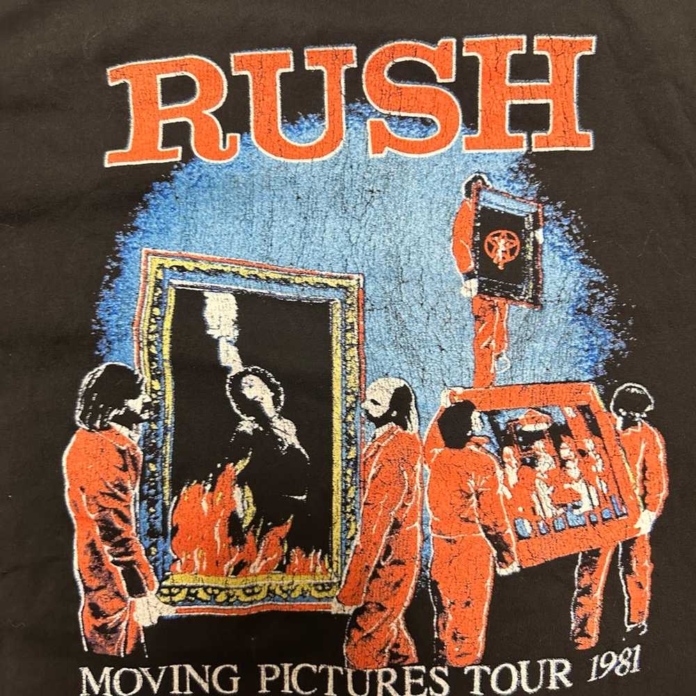 1981 Rush Moving Pictures Tour Vintage Shirt Size… - image 3