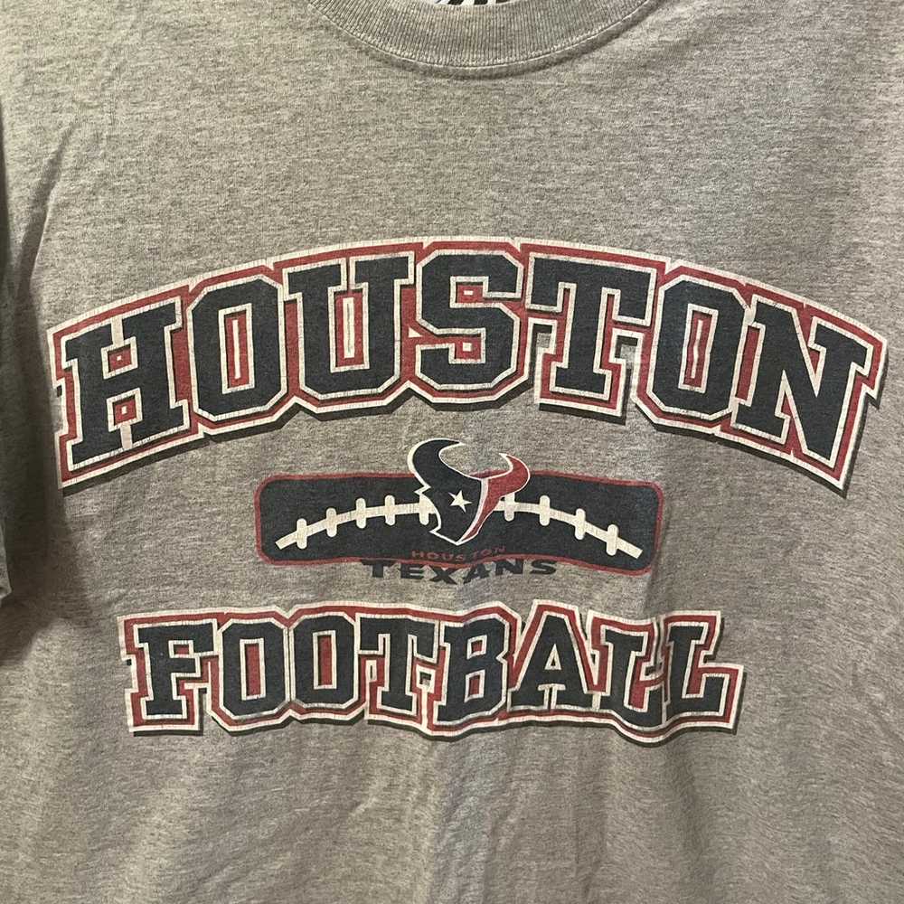 Vintage Gray Houston Texans Football Shirt L - image 2