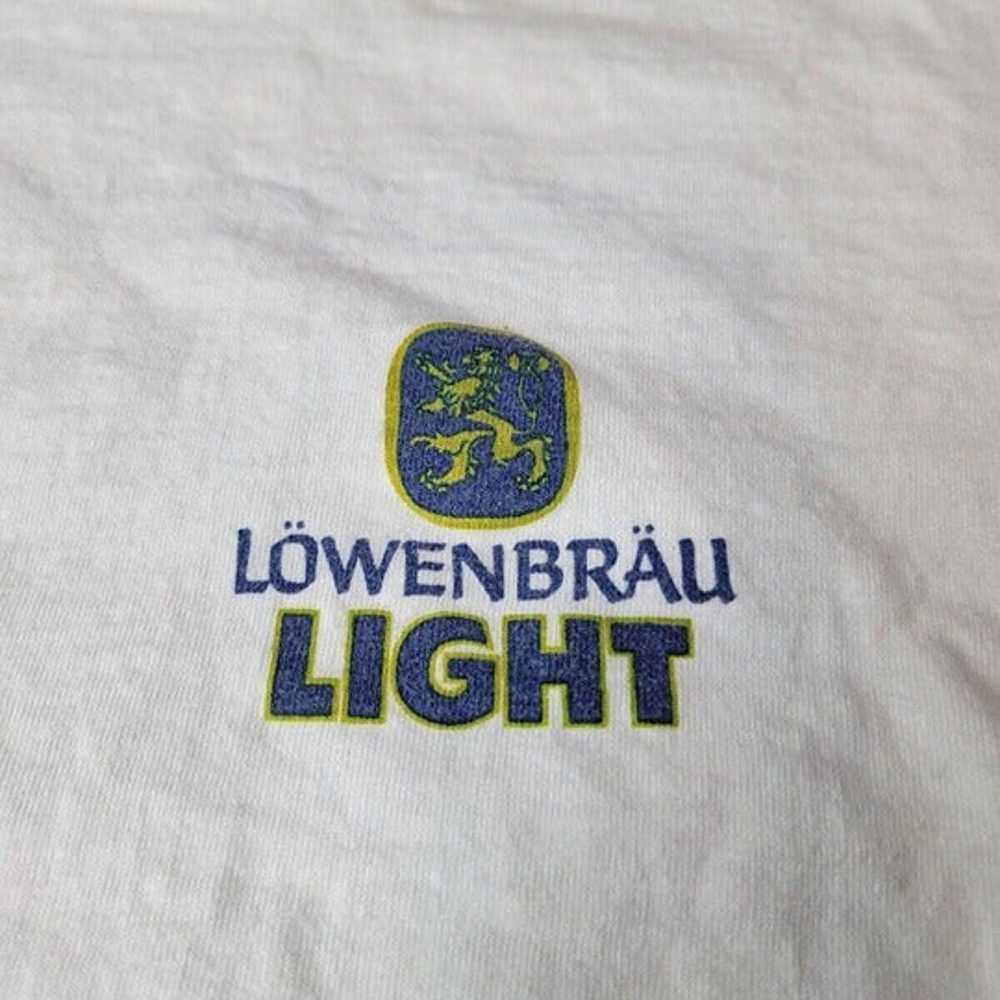 Lowenbrau Light Beer Vintage White Single Stitch … - image 5