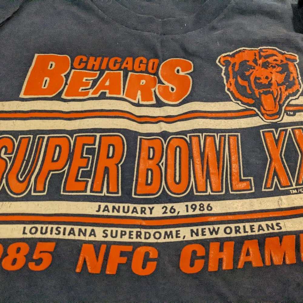 Vintage 1986 Chicago Bears Super Bowl XX NFL T-sh… - image 2