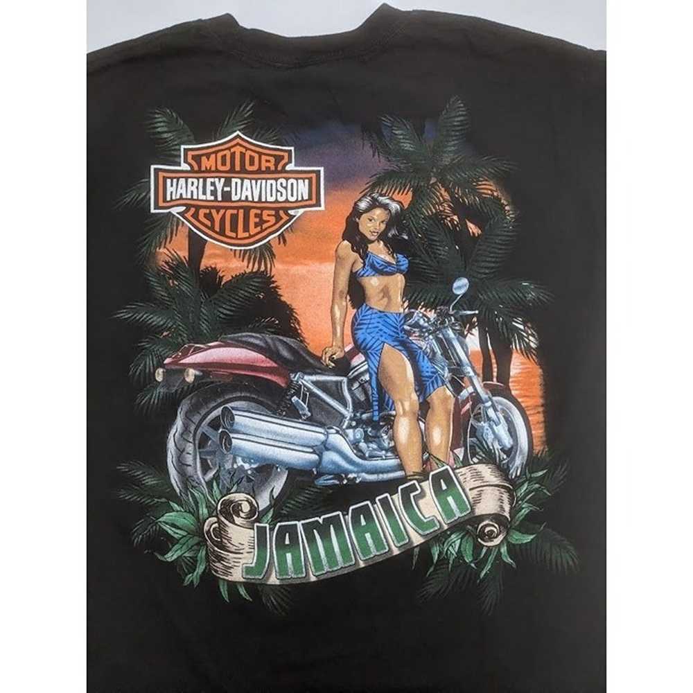 Vintage Harley Davidson Jamaica Pin Up Girl T shi… - image 11