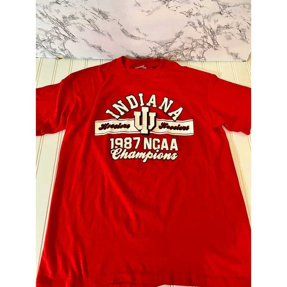 Indiana Hoosiers Vintage 1987 NCAA Chamions T-Shi… - image 2