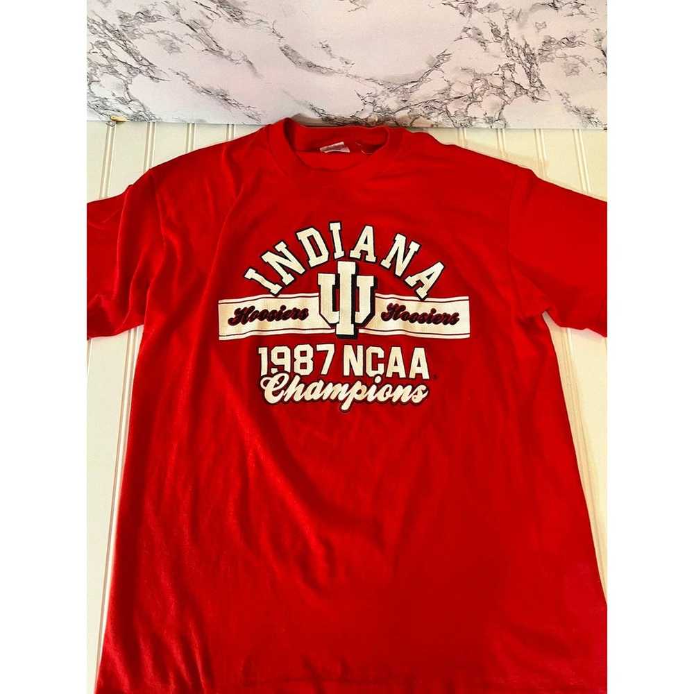 Indiana Hoosiers Vintage 1987 NCAA Chamions T-Shi… - image 3