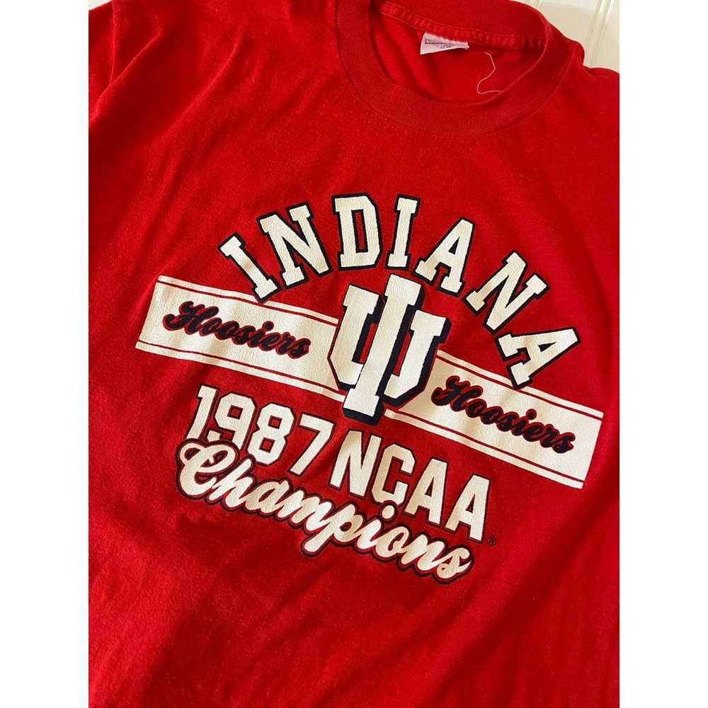 Indiana Hoosiers Vintage 1987 NCAA Chamions T-Shi… - image 8