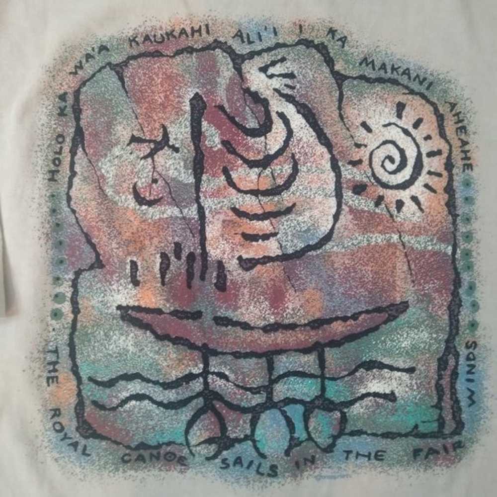 Vintage Crazy Shirts Hawaii Royal Canoe T-Shirt - image 1