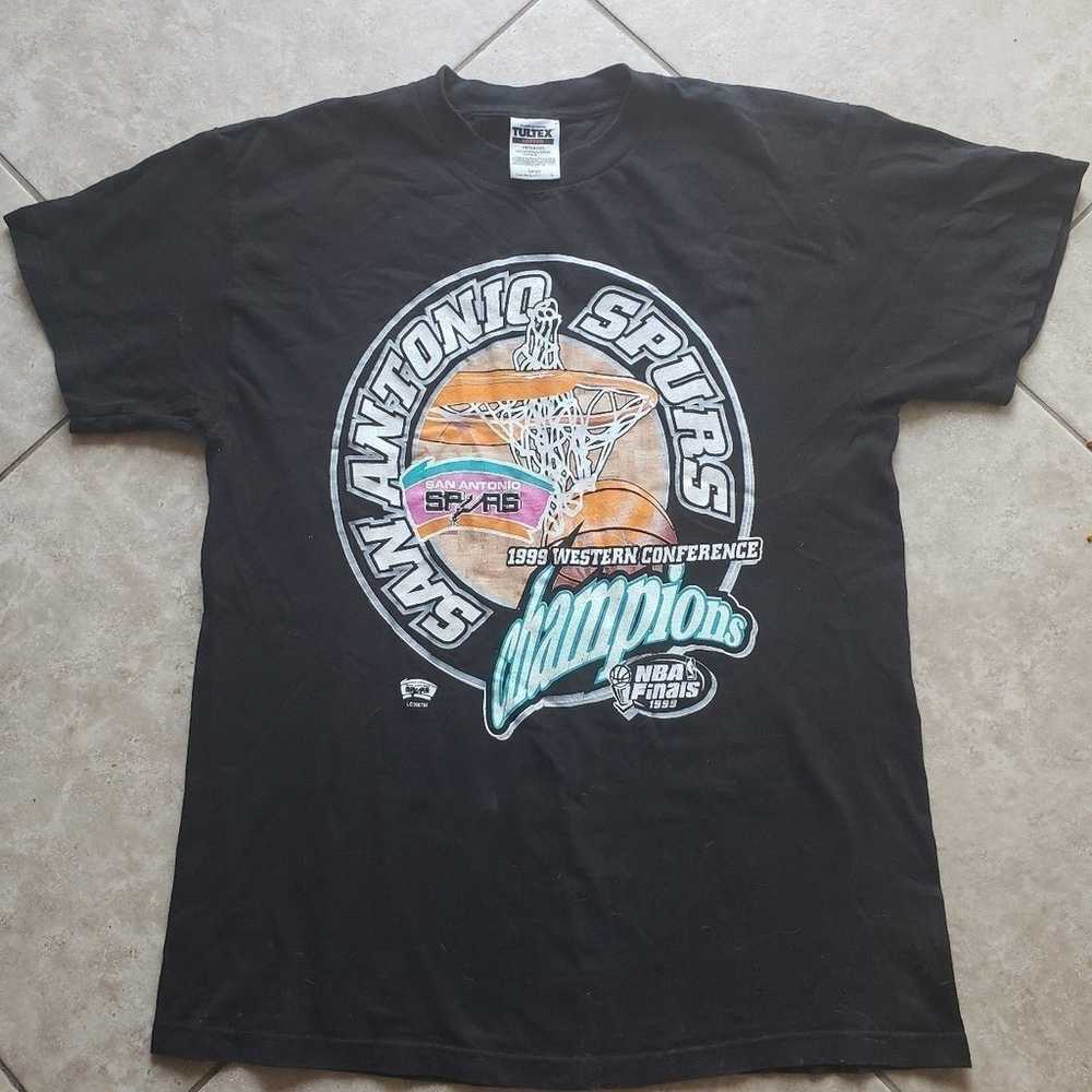 1999 NBA San Antonio Spurs Shirt 100% cotton - image 2