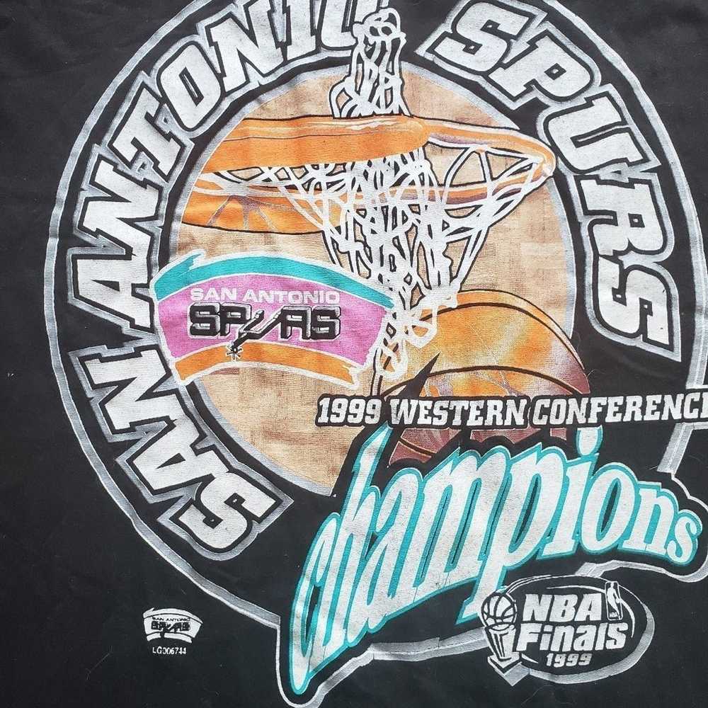 1999 NBA San Antonio Spurs Shirt 100% cotton - image 3