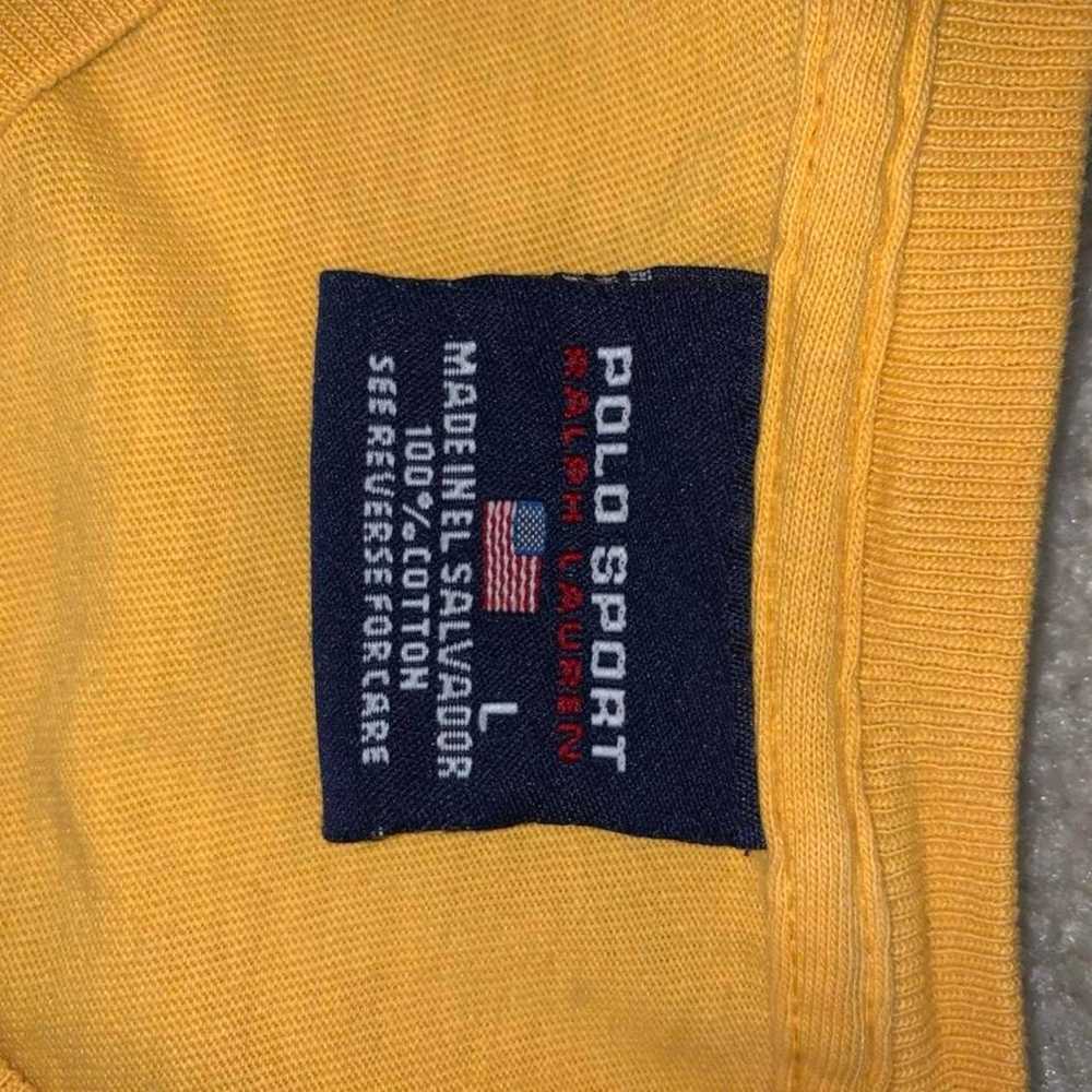 Vintage 90s long sleeve Polo Sport Yellow Skate - image 3