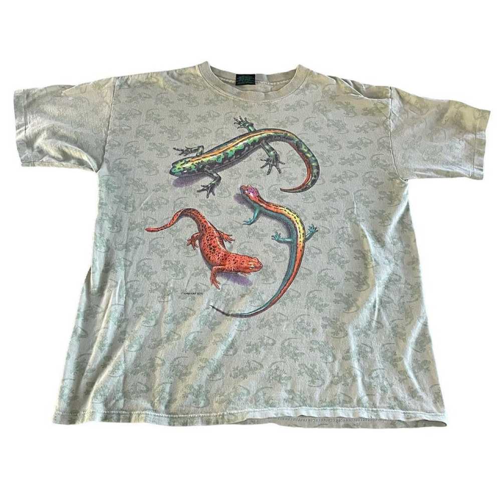 Vintage Lizard All Over Print Tshirt - image 1