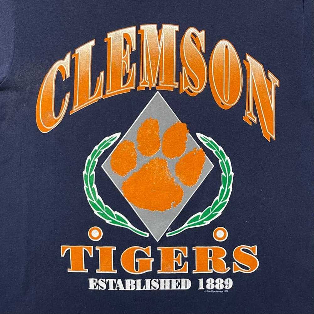Vintage 1992 Clemson Tigers T- Shirt - image 2