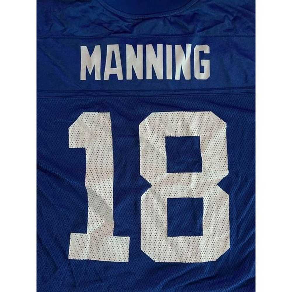 Payton Manning 18 Cropped Reebok Jersey Large - image 4