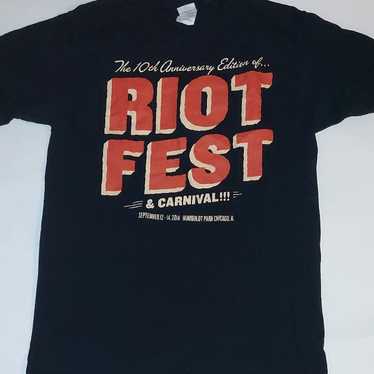Riot Fest 10th Annual Concert Tshirt FOL L Jane's… - image 1