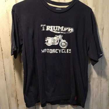 Vintage Triumph Tiger Head Lucky Brand T-Shirt Size 3XL Plum Single Stitched