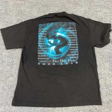 Disturbed T-shirt XL Black 2019 Evolution Tour Do… - image 1