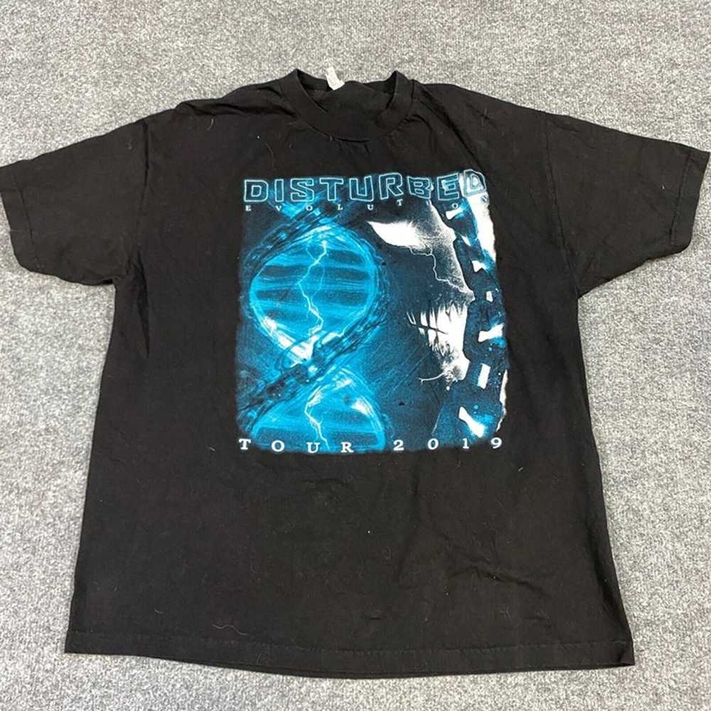 Disturbed T-shirt XL Black 2019 Evolution Tour Do… - image 2