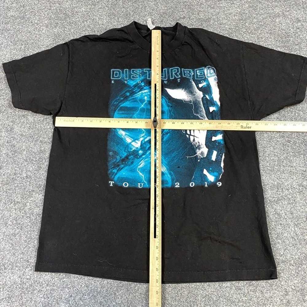 Disturbed T-shirt XL Black 2019 Evolution Tour Do… - image 3