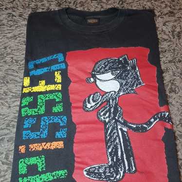 Vintage 90s Felix The Cat Pissed Tee Shirt XL Cha… - image 1