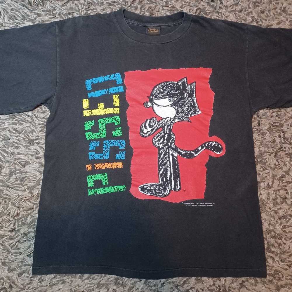 Vintage 90s Felix The Cat Pissed Tee Shirt XL Cha… - image 2