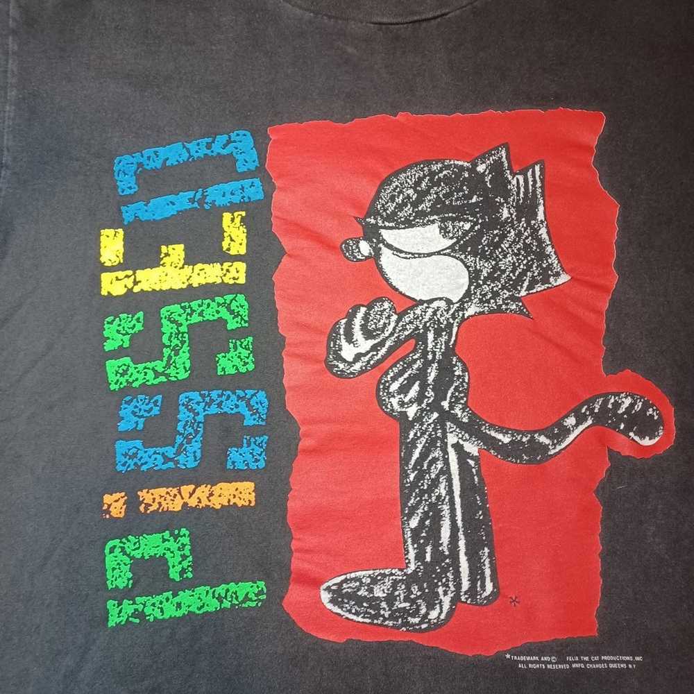 Vintage 90s Felix The Cat Pissed Tee Shirt XL Cha… - image 3