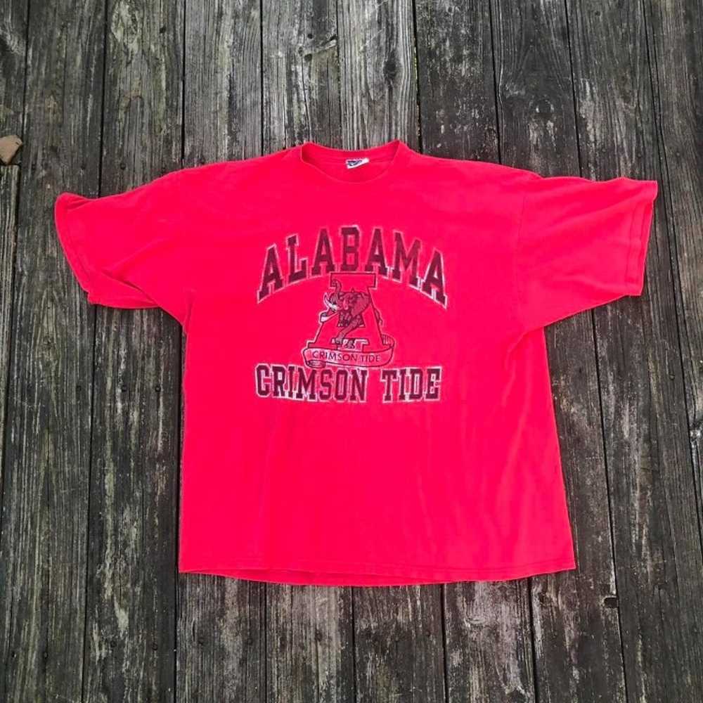 Vintage 80s Alabama Crimson Tide Faded Spell Out … - image 1