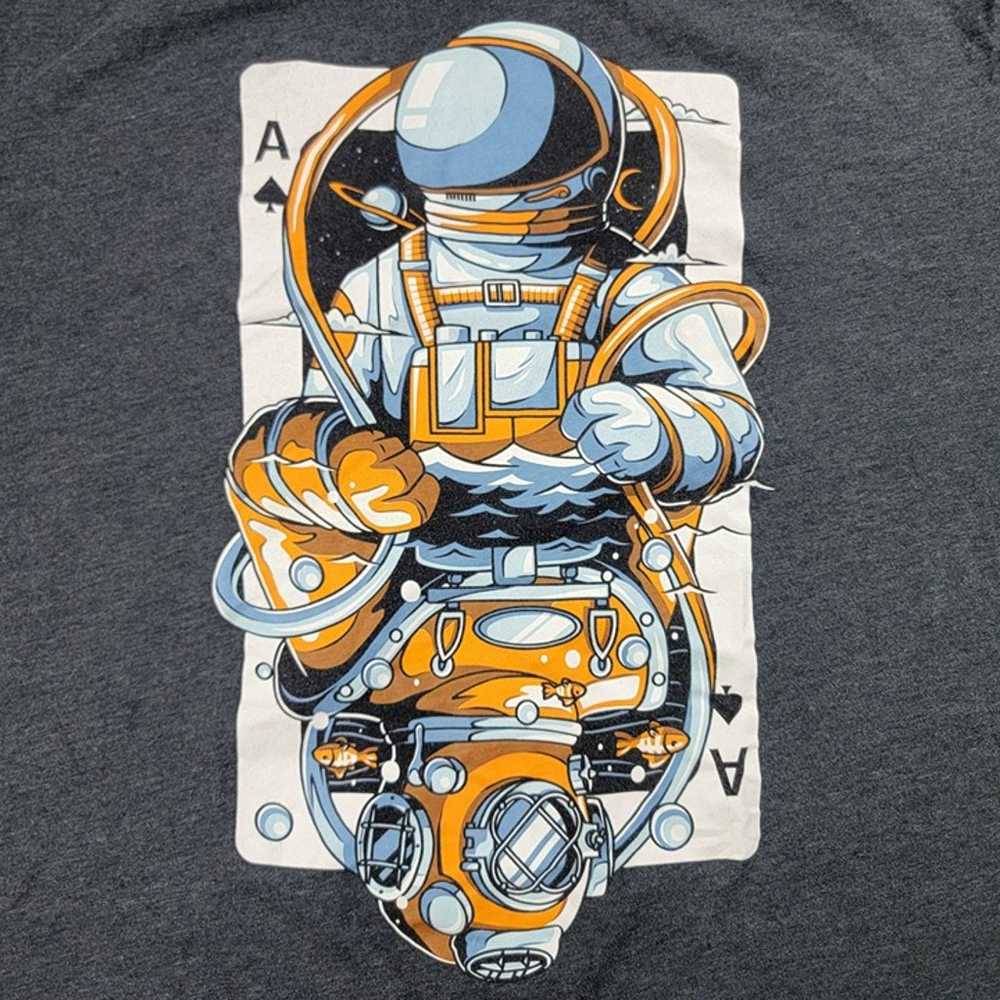 Into the AM Mens 2XL Gray Ace Astronaut Short Sle… - image 3