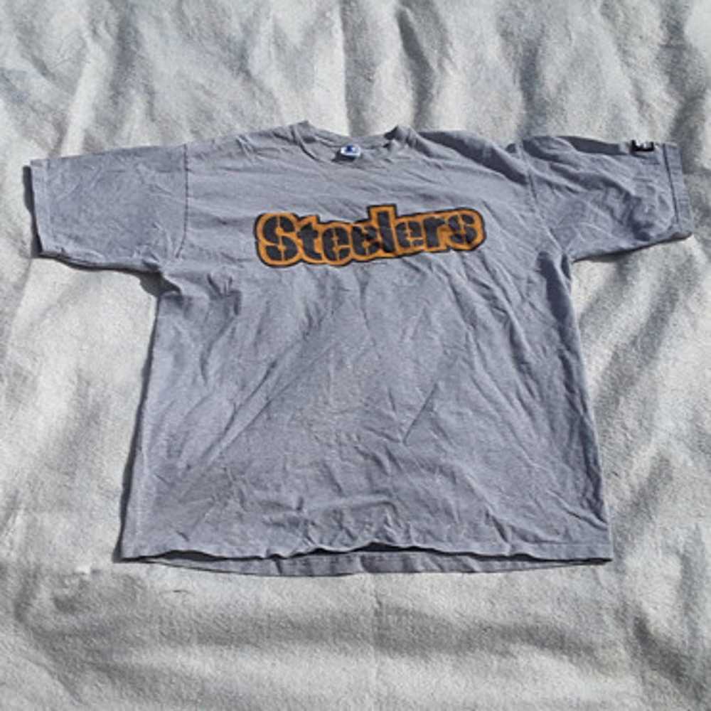 VTG 1995 Starter Pittsburgh Steelers Grey T-Shirt… - image 1