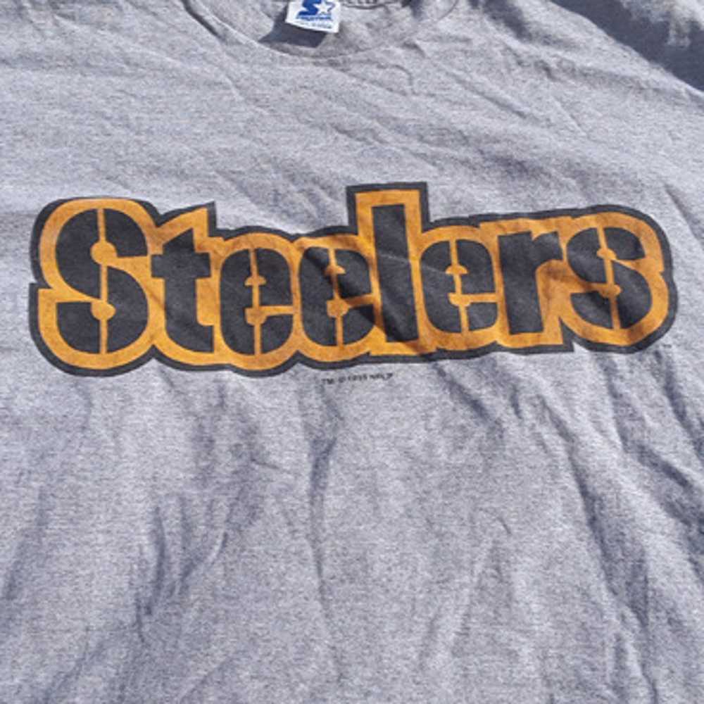 VTG 1995 Starter Pittsburgh Steelers Grey T-Shirt… - image 3