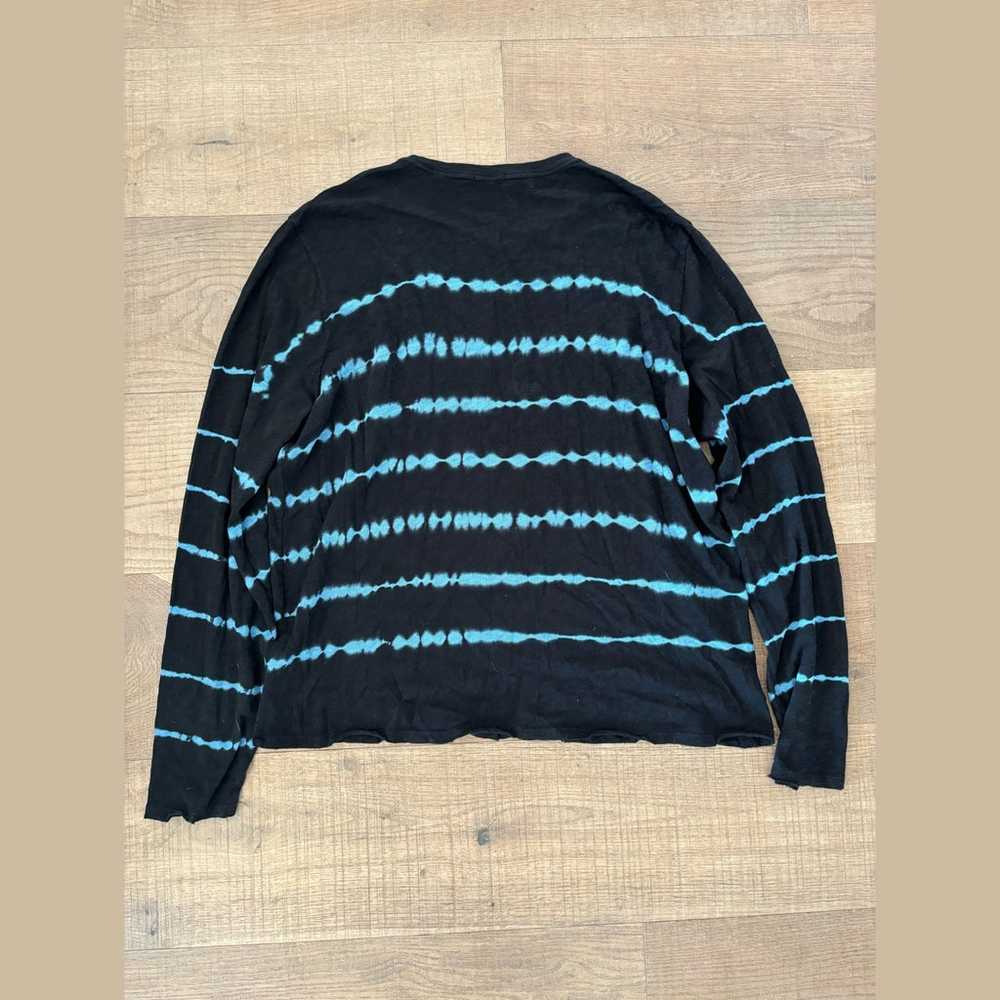 atm black blue striped tie dye long sleeve men’s … - image 3