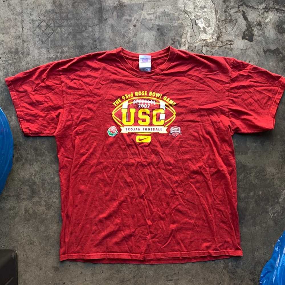 Nike USC 2007 Rose Bowl Game Trojans T-shirt Foot… - image 1