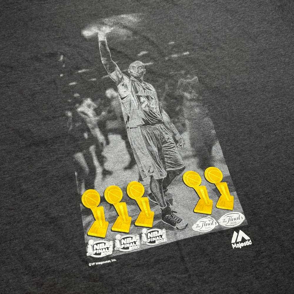Kobe Bryant #24 Lakers Majestic Gray T-Shirt NBA … - image 4
