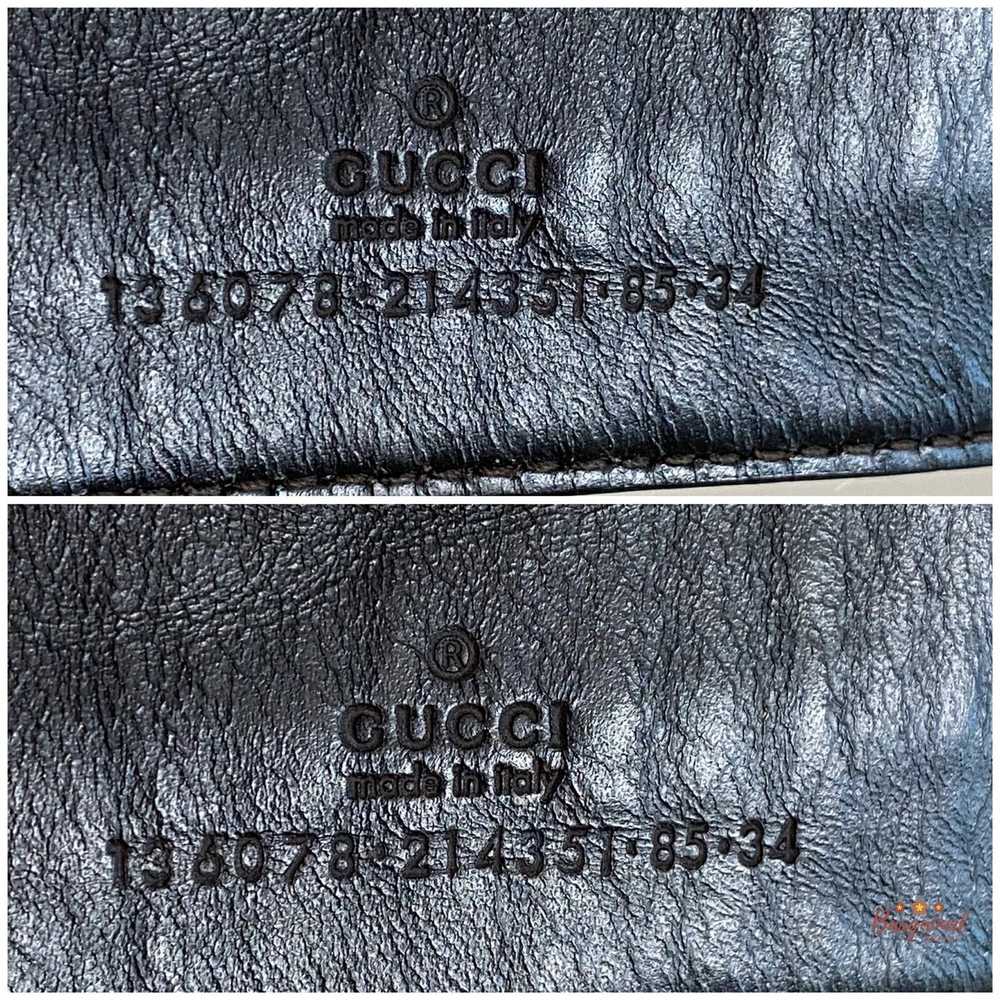 Gucci Gucci Monogram Canvas Metallic Leather Bamb… - image 8