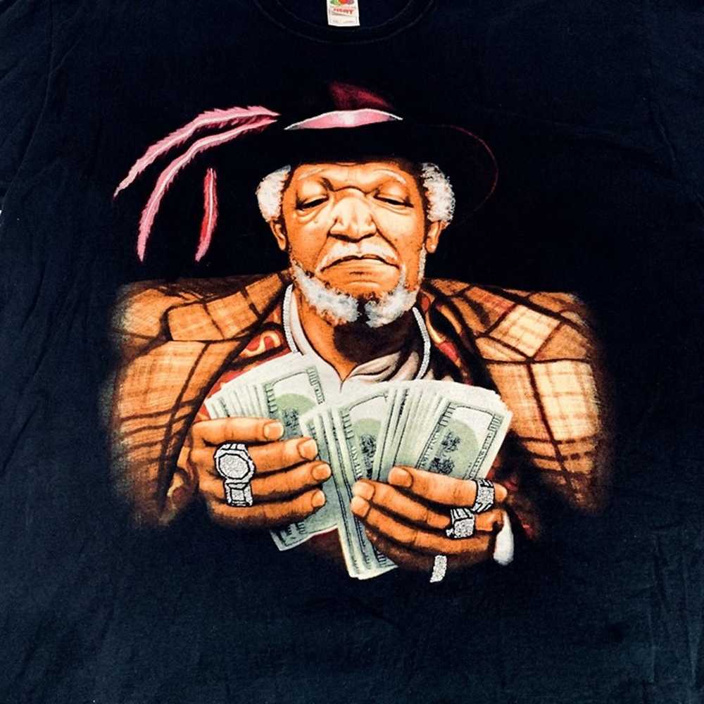 Y2K Redd Fox Big Money Pimpin T-Shirt Glitter San… - image 2