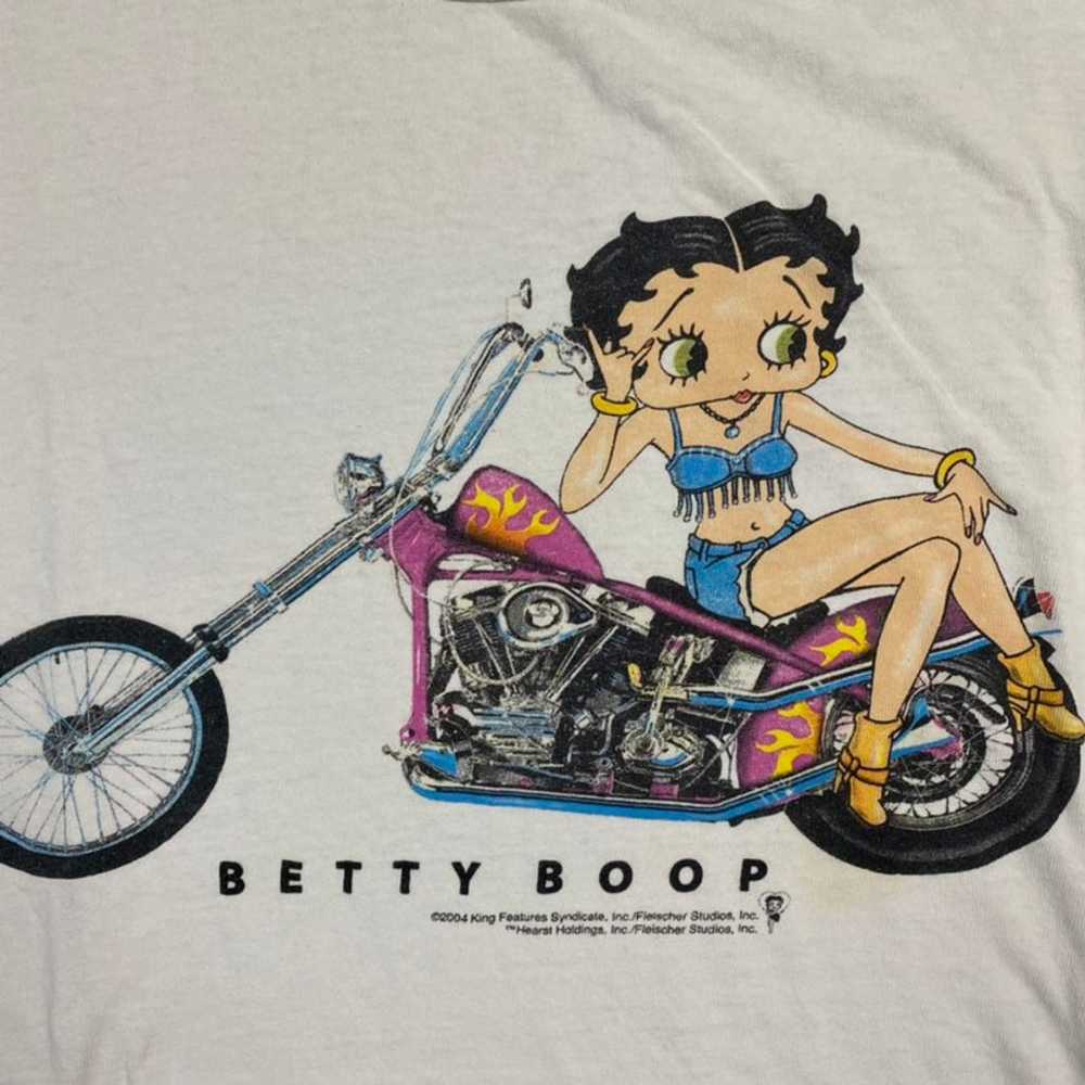 Vintage y2k Betty boop motorcycle t shirt ! One s… - image 2