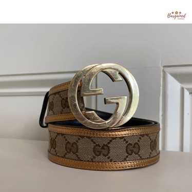 Gucci Gucci Monogram Canvas Leather Interlocking G