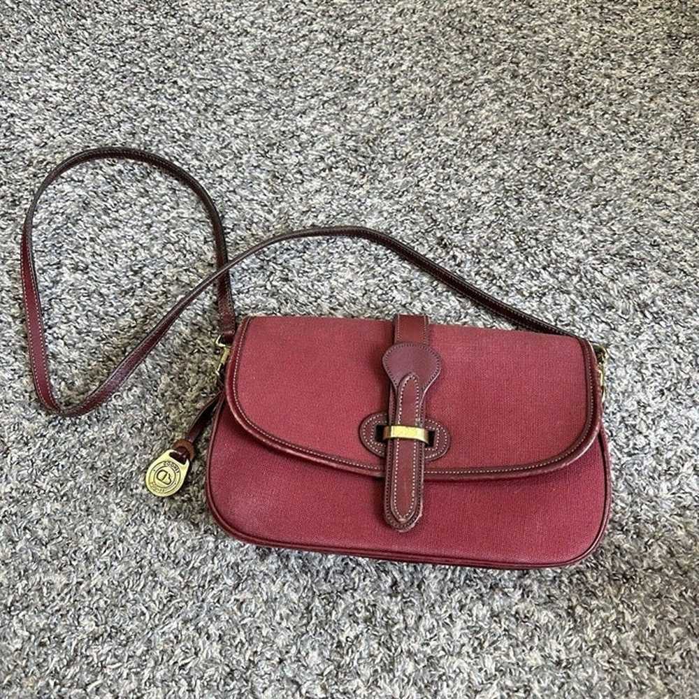 VTG 70s 80s DOONEY & BOURKE Canvas Leather Trim C… - image 1