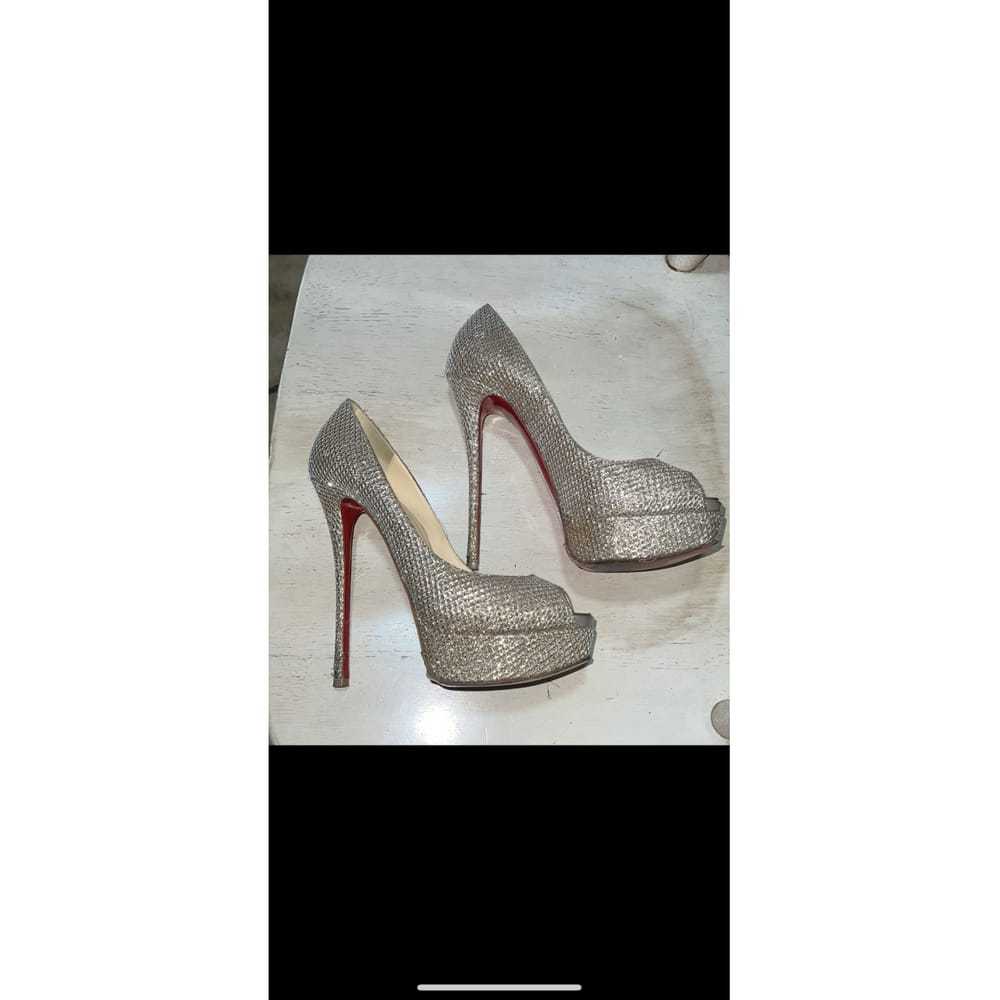 Christian Louboutin Lady Peep glitter heels - image 3