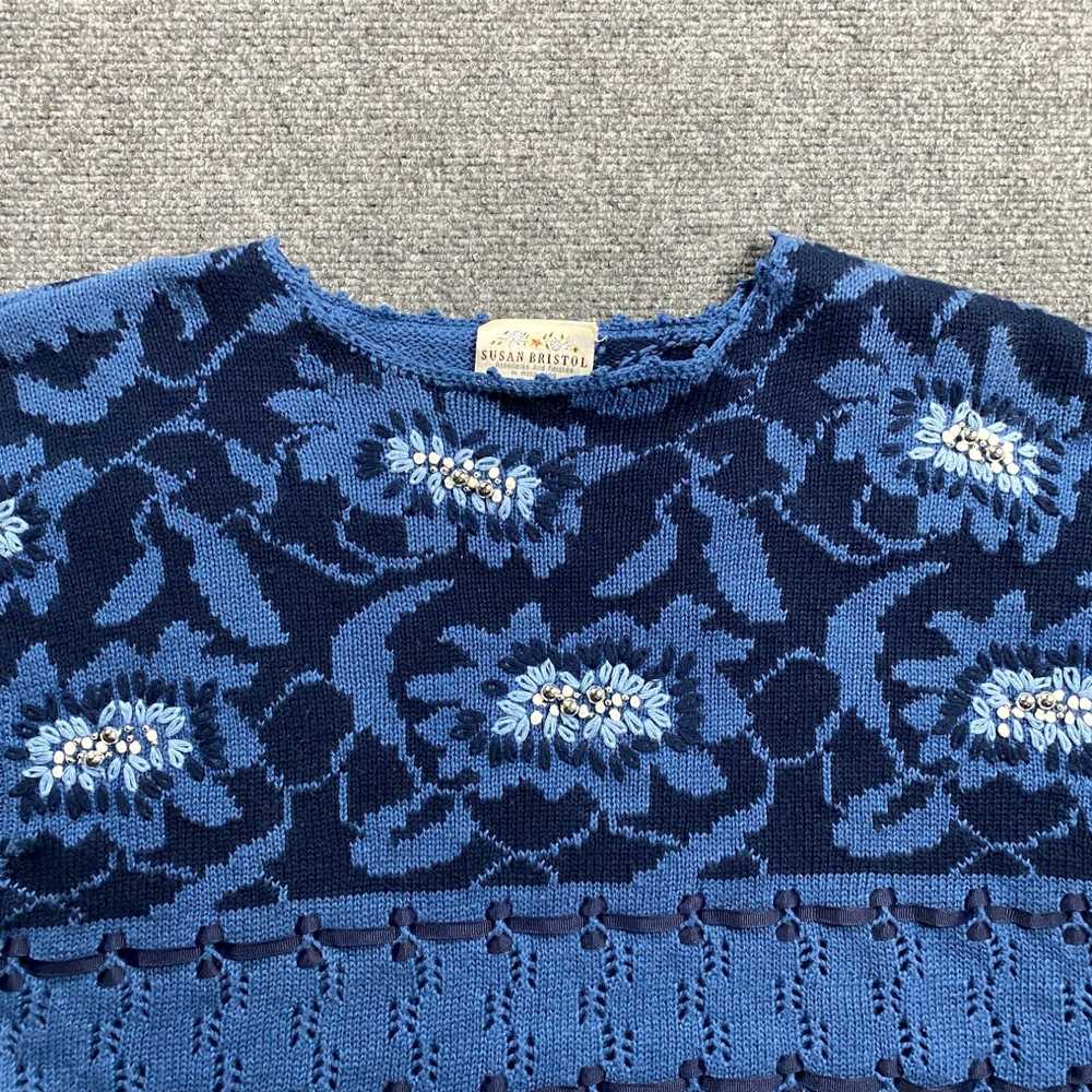 Vintage Susan Bristol Sweater Womens Medium Blue … - image 2