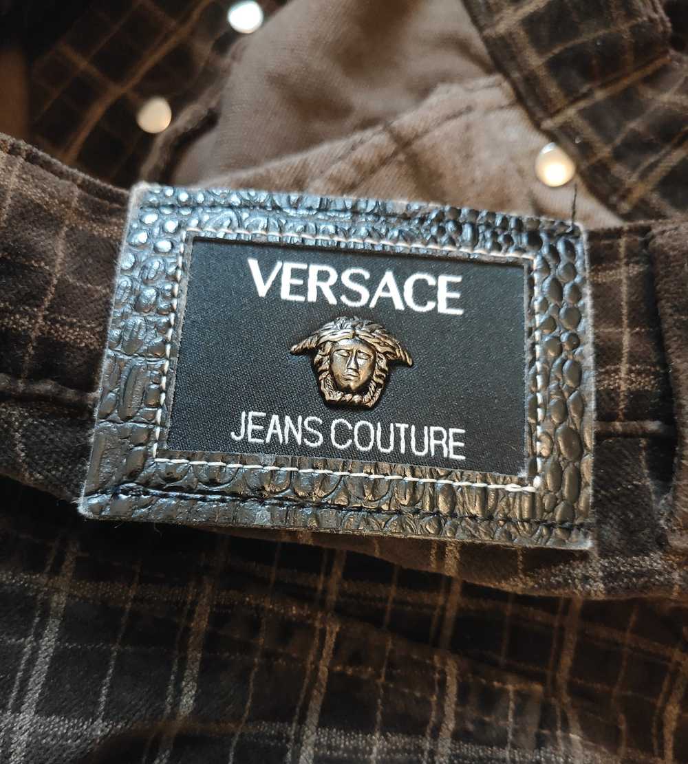 Versace Jeans Couture GRAIL! 90's VJC soft checke… - image 4