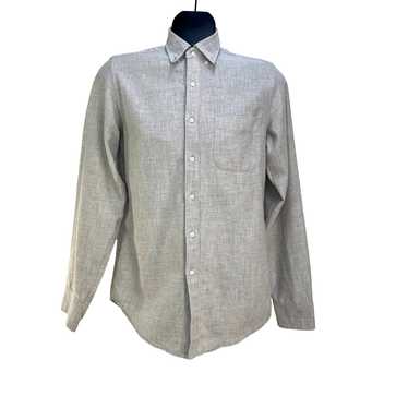 Ludlow Light Grey Melange Brushed Twill Shirt