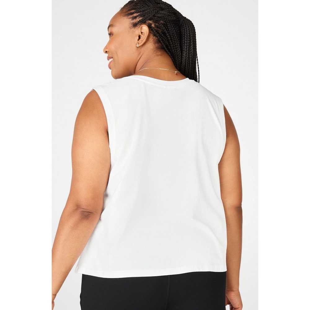 Other Fabletics White Muscle Tank Top Size 3X Cot… - image 2