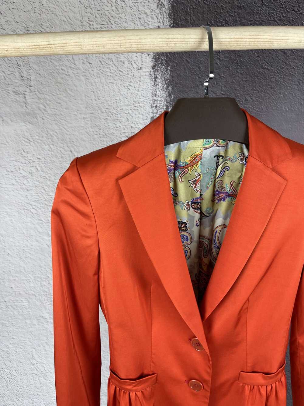 Etro × Italian Designers Etro orange 2 button bla… - image 3