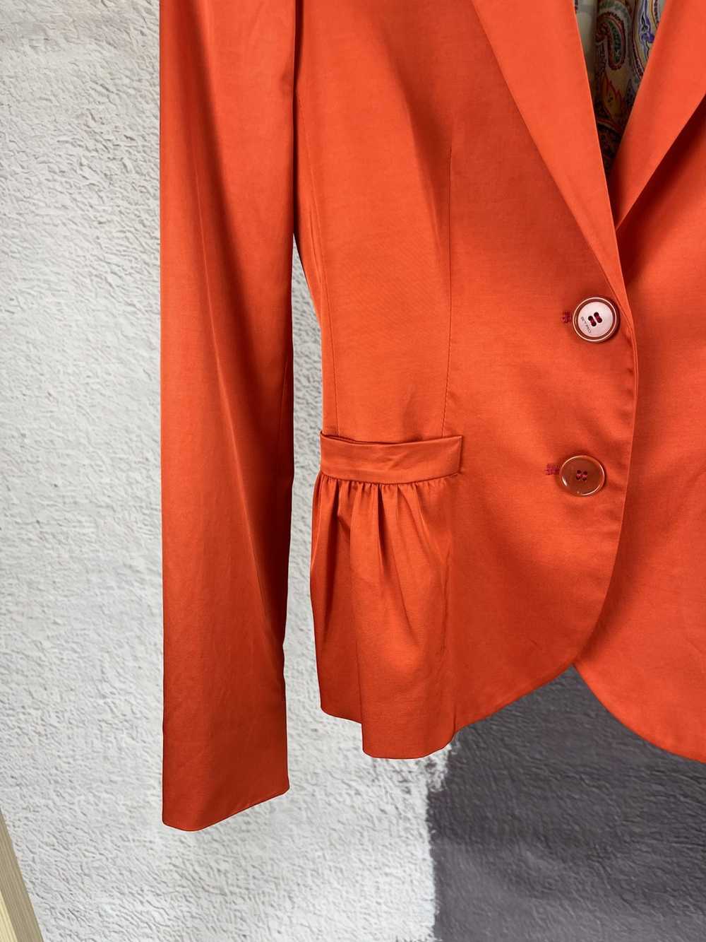 Etro × Italian Designers Etro orange 2 button bla… - image 4