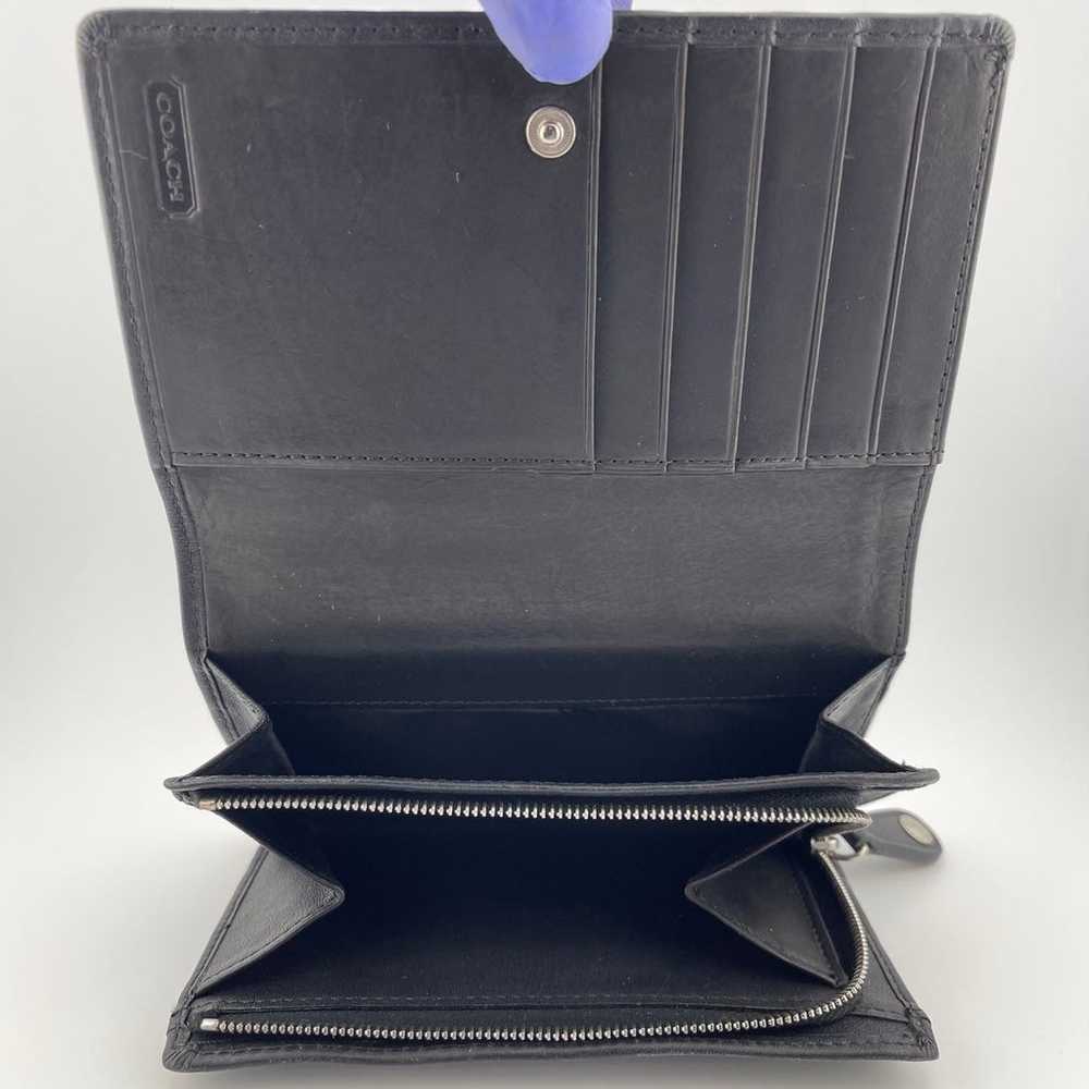 COACH VINTAGE Leather Medium Bifold Cardholder Wa… - image 5