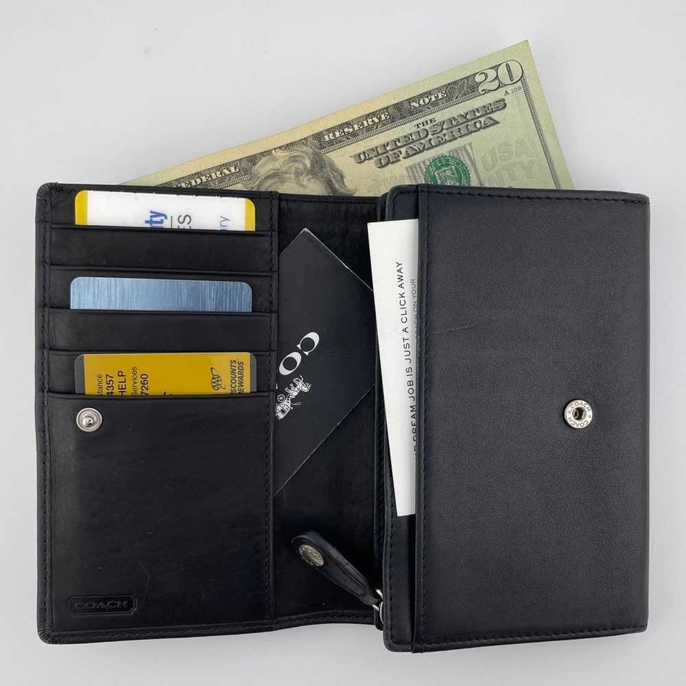 COACH VINTAGE Leather Medium Bifold Cardholder Wa… - image 6