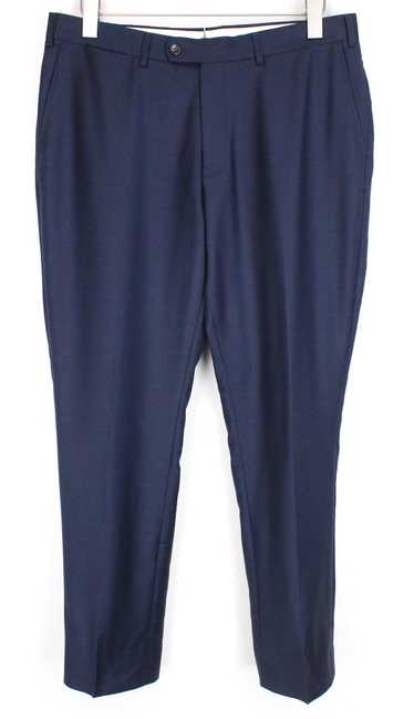 Suitsupply BRESCIA UK34R Navy Blue Wool Trousers 6