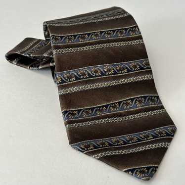 Geoffrey Beene GEOFFREY BEENE Tie, Brown/Blue w/F… - image 1