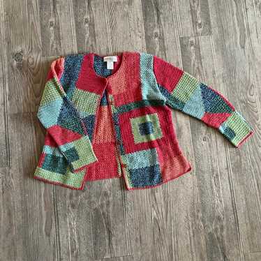 Vintage Y2K Susan Bristol Patchwork Sweater