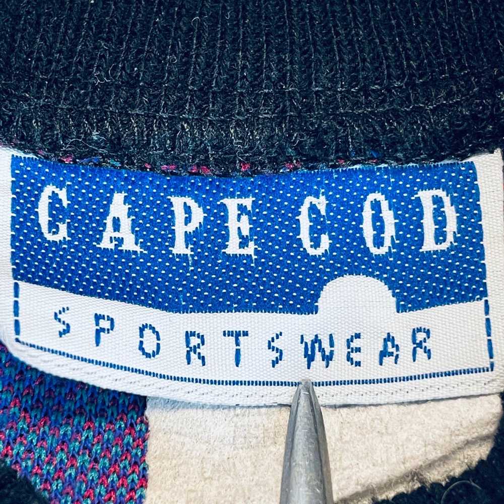 Vintage Cape Cod Sportswear Black Purple Neon Flo… - image 7
